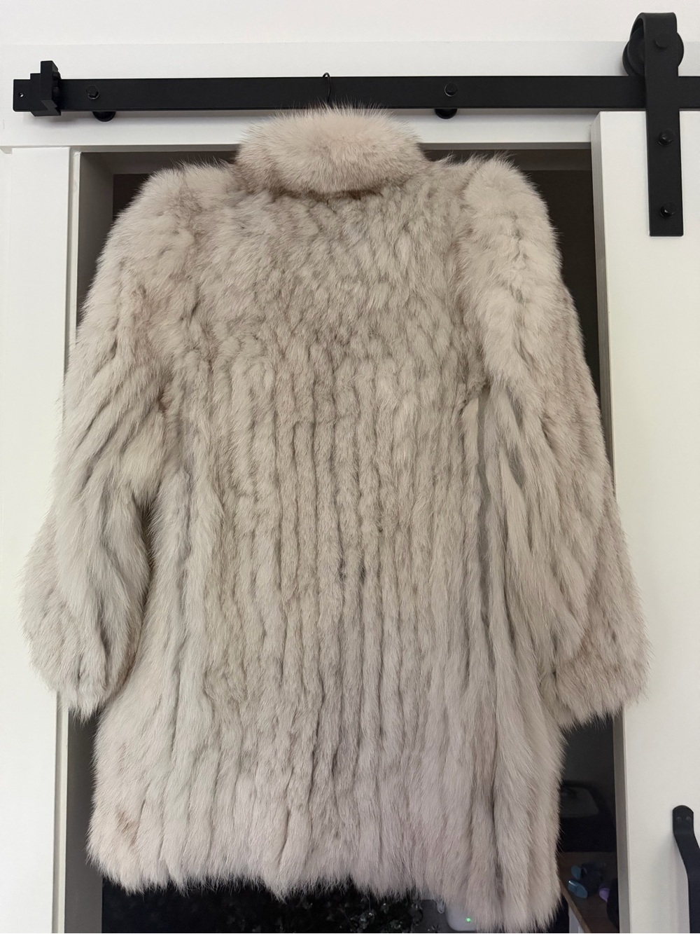 Luxury Natural Ivory  Fox Fur Coat - Women